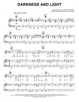 page one of Darkness And Light (Piano, Vocal & Guitar Chords (Right-Hand Melody))