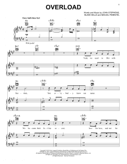 page one of Overload (Piano, Vocal & Guitar Chords (Right-Hand Melody))