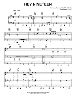 page one of Hey Nineteen (Piano, Vocal & Guitar Chords (Right-Hand Melody))