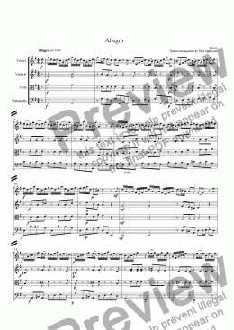 page one of Allegro (Fiocco)