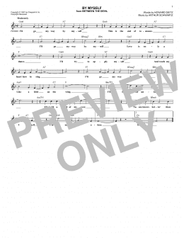 page one of By Myself (Lead Sheet / Fake Book)