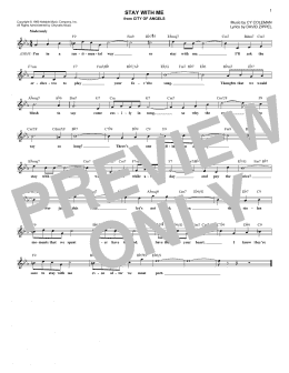 page one of Stay With Me (Lead Sheet / Fake Book)