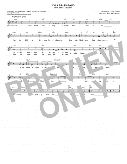 page one of I'm A Brass Band (Lead Sheet / Fake Book)