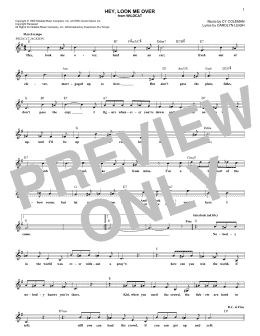 page one of Hey, Look Me Over (Lead Sheet / Fake Book)