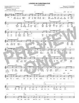 page one of Lovers On Christmas Eve (Lead Sheet / Fake Book)