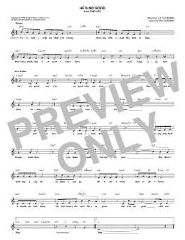 page one of He's No Good (Lead Sheet / Fake Book)