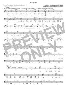 page one of Together (Lead Sheet / Fake Book)