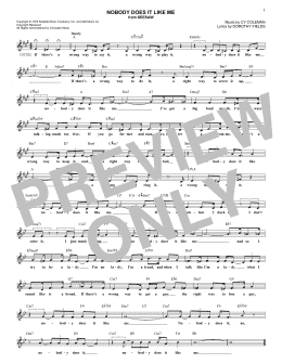 page one of Nobody Does It Like Me (Lead Sheet / Fake Book)