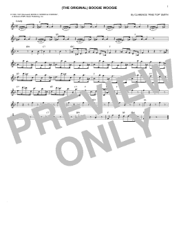 page one of Pine Top's Boogie (Lead Sheet / Fake Book)