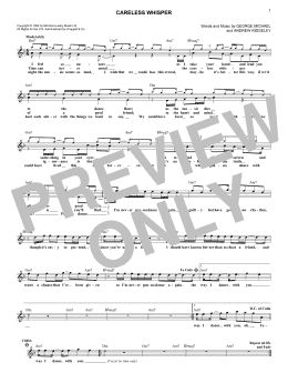 page one of Careless Whisper (Lead Sheet / Fake Book)