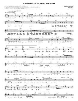 page one of Always Look On The Bright Side Of Life (from Monty Python's Spamalot) (Lead Sheet / Fake Book)
