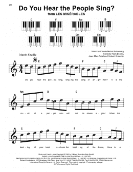 page one of Do You Hear The People Sing? (Super Easy Piano)