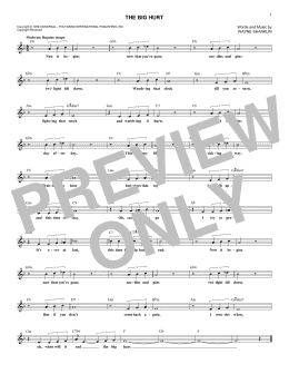 page one of The Big Hurt (Lead Sheet / Fake Book)