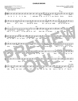 page one of Charlie Brown (Lead Sheet / Fake Book)
