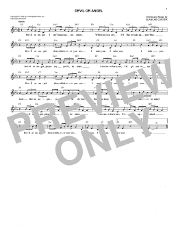 page one of Devil Or Angel (Lead Sheet / Fake Book)