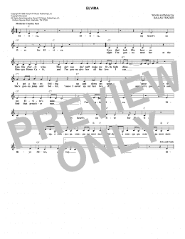 page one of Elvira (Lead Sheet / Fake Book)