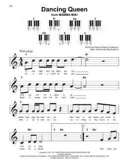 page one of Dancing Queen (Super Easy Piano)