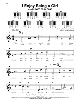 page one of I Enjoy Being A Girl (Super Easy Piano)