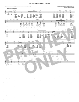 page one of Do You Hear What I Hear (Lead Sheet / Fake Book)