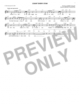 page one of Count Every Star (Lead Sheet / Fake Book)