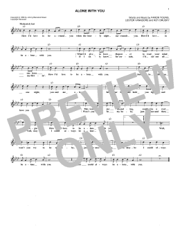 page one of Alone With You (Lead Sheet / Fake Book)