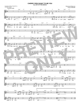 page one of Cherry Pies Ought To Be You (Lead Sheet / Fake Book)