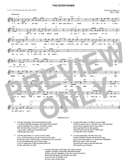 page one of The Entertainer (Lead Sheet / Fake Book)