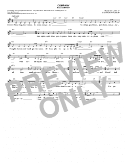 page one of Company (Lead Sheet / Fake Book)
