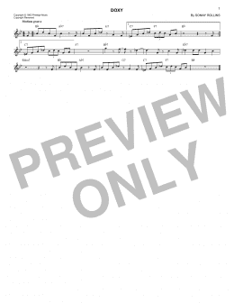 page one of Doxy (Lead Sheet / Fake Book)