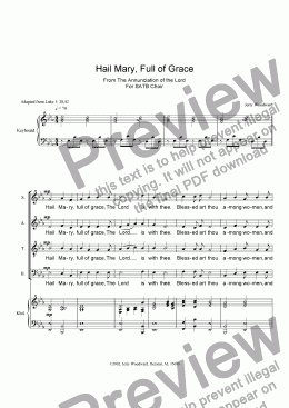 page one of Hail Mary, Full of Grace
