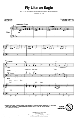 page one of Fly Like An Eagle (arr. Mac Huff) (SATB Choir)