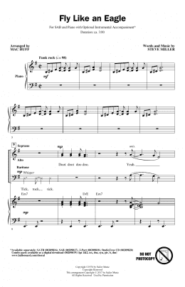 page one of Fly Like An Eagle (arr. Mac Huff) (SAB Choir)
