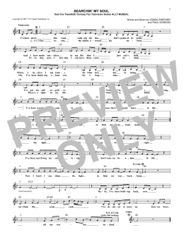 page one of Searchin' My Soul (Lead Sheet / Fake Book)