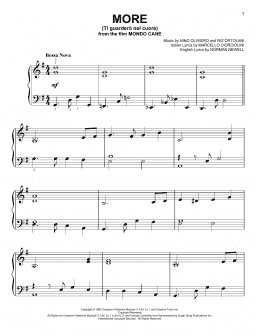 page one of More (Ti Guarderò Nel Cuore) (Easy Piano)