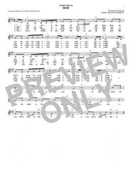 page one of (I Wish I Was In) Dixie (Lead Sheet / Fake Book)