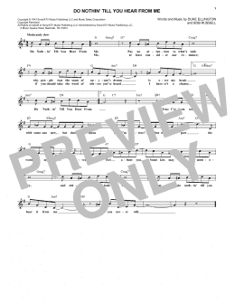 page one of Do Nothin' Till You Hear From Me (Lead Sheet / Fake Book)