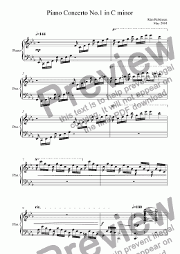 page one of No. 1 In C Minor