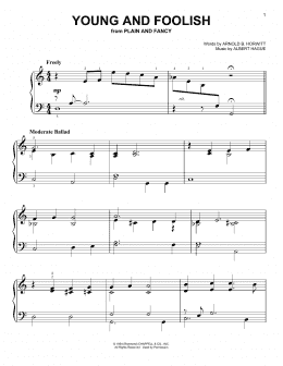 page one of Young And Foolish (Easy Piano)