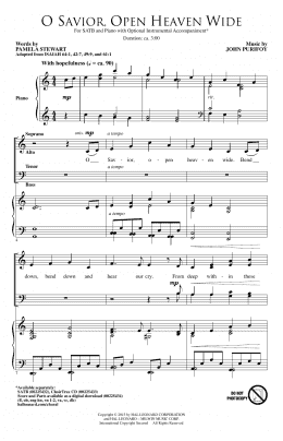 page one of O Savior, Open Heaven Wide (SATB Choir)