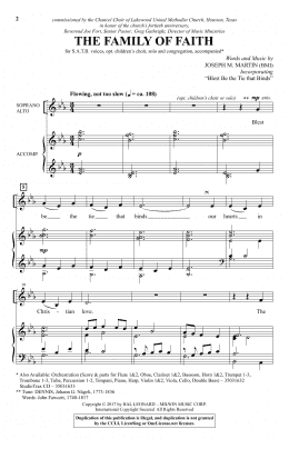 page one of Family Of Faith (SATB Choir)