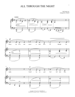 page one of All Through The Night (Piano & Vocal)