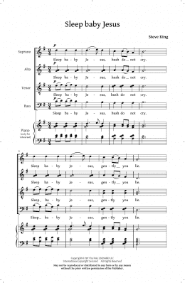page one of Sleep Baby Jesus (SATB Choir)