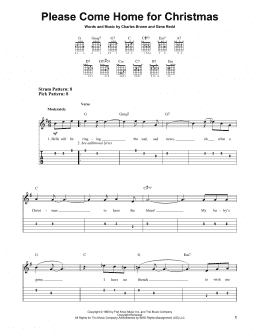 page one of Please Come Home For Christmas (Easy Guitar Tab)