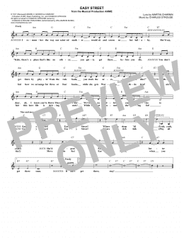 page one of Easy Street (Lead Sheet / Fake Book)