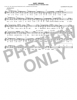 page one of Gary, Indiana (Lead Sheet / Fake Book)