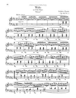page one of Waltz In D-Flat Major ("Minute Waltz"), Op. 64, No. 1 (Piano Solo)
