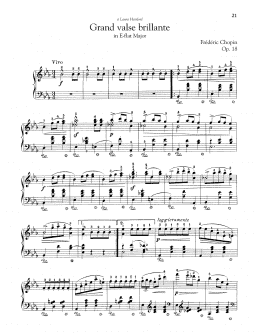 page one of Grand Valse Brillante In E-Flat Major, Op. 18 (Piano Solo)
