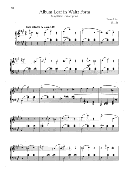 page one of Album Leaf In Waltz Form (Simplified) (Piano Solo)