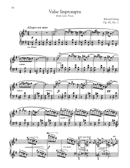 page one of Valse Impromptu, Op. 47, No. 1 (Piano Solo)