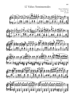 page one of 12 Valses Sentimentales, Op. 50, D. 779 (Piano Solo)